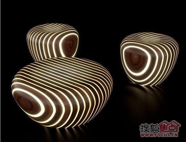 流線型的限量版咖啡桌led設(shè)計