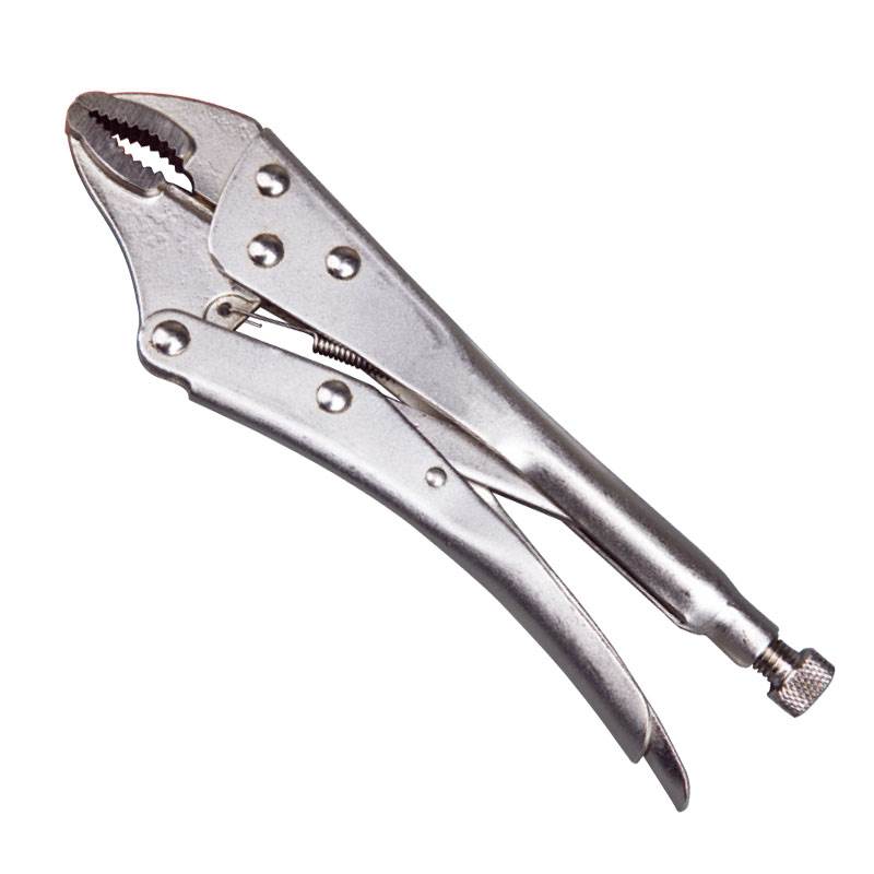 Curved Jaw, Locking Pliers, With Wire Cutters